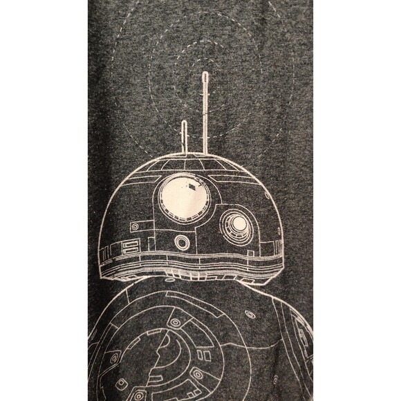 Star Wars BB-8 Astro Droid Men’s T Shirt Size 2XL Dark Gray FAST SHIPPING - Picture 14 of 16